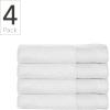 imageNate Home by Nate Berkus 100 Cotton Terry 4Piece Washcloth Set  608 GSM Ultra Soft Thick and Absorbent for Bathroom from mDesign  Set of 4 Snow White