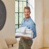 imageNate Home by Nate Berkus 100 Cotton Terry 4Piece Washcloth Set  608 GSM Ultra Soft Thick and Absorbent for Bathroom from mDesign  Set of 4 Snow White