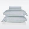 imageNate Home by Nate Berkus 200TC 100 Cotton Percale 4Piece Sheet Set  Crisp Cool Breathable Bedding from mDesign  Queen Size  1 Flat Sheet1 Fitted Sheet2 Pillowcases Heron Light Blue