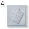 imageNate Home by Nate Berkus 200TC 100 Cotton Percale 4Piece Sheet Set  Crisp Cool Breathable Bedding from mDesign  Queen Size  1 Flat Sheet1 Fitted Sheet2 Pillowcases Heron Light Blue