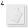 imageNate Home by Nate Berkus 200TC 100 Cotton Percale 4Piece Sheet Set  Crisp Cool and Breathable Bedding from mDesign  Queen Size  1 Flat Sheet1 Fitted Sheet2 Pillowcases Snow White