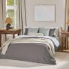 imageNate Home by Nate Berkus 200TC 2Piece Cotton Percale Duvet Cover  Crisp Cool Breathable Bedding Set from mDesign  Twin Size  1 Duvet Cover1 Pillow Sham Charcoal Dark Gray