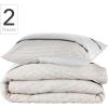 imageNate Home by Nate Berkus 250TC 2Piece Printed Shapes AllSeason Cotton Duvet Cover Set  Bedding Set from mDesign  Twin Size  1 Duvet Cover1 Pillow Sham PearlNight TaupeBlack