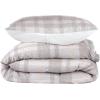 imageNate Home by Nate Berkus 250TC Glen Plaid Duvet Cover Set  AllSeason Cotton  Twin Size  from mDesign  2 Piece  Includes 1 Duvet Cover 1 Pillow Sham Pearl Multi CreamBeige