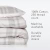 imageNate Home by Nate Berkus 250TC Glen Plaid Duvet Cover Set  AllSeason Cotton  Twin Size  from mDesign  2 Piece  Includes 1 Duvet Cover 1 Pillow Sham Pearl Multi CreamBeige