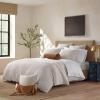 imageNate Home by Nate Berkus 2Piece Cotton Matelasse Duvet Cover Set  Lightweight Breathable Bedding from mDesign  Twin Size  Includes 1 Duvet Cover 1 Pillow Sham PearlMorel Cream