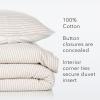 imageNate Home by Nate Berkus 2Piece Cotton Matelasse Duvet Cover Set  Lightweight Breathable Bedding from mDesign  Twin Size  Includes 1 Duvet Cover 1 Pillow Sham PearlMorel Cream