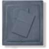 imageNate Home by Nate Berkus 300TC Cotton Bedding 4Piece Deep Pocket Sheet Set  Soft Smooth Sateen Weave from mDesign  Queen Size  1 Flat Sheet1 Fitted Sheet2 Pillowcases Whale Navy Blue