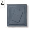 imageNate Home by Nate Berkus 300TC Cotton Bedding 4Piece Deep Pocket Sheet Set  Soft Smooth Sateen Weave from mDesign  Queen Size  1 Flat Sheet1 Fitted Sheet2 Pillowcases Whale Navy Blue