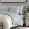 imageNate Home by Nate Berkus 300TC Cotton Bedding 4Piece Deep Pocket Sheet Set  Soft Smooth Sateen Weave from mDesign  Queen Size  Flat SheetFitted Sheet2 Pillowcases Antique White Beige