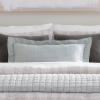 imageNate Home by Nate Berkus Block Print Decorative Pillow  Cotton Throw Pillow Modern Decor for Couch or Bedroom from mDesign  Oblong Size  14quot x24quot LimestoneParchment Light BlueCream
