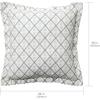 imageNate Home by Nate Berkus Cotton Printed Floral Trellis Throw Pillow  Decorative Cushion for Couch Chairs Bedroom from mDesign  Square Size 20quot x 20quot PearlLimestoneCharcoal Cream