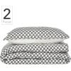 imageNate Home by Nate Berkus Drawn Squares Decorative Cotton Quilt Set  AllSeason Coverlet Bedspread Bedding from mDesign Twin Size 1 Quilt1 Pillow Sham CharcoalParchment Dark GrayWhite