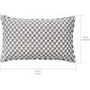 imageNate Home by Nate Berkus Drawn Squares Decorative Pillow  Modern Cotton Throw Pillow Modern Decor for Couch or Bedroom from mDesign  Oblong Size  14quot x24quot CharcoalParchment