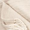 imageNate Home by Nate Berkus Lightweight Textured Weave Cotton Throw Blanket  with Fringe Detail Breathable AllSeason Decoration for Bedding from mDesign  50quot x 60quot Natural Taupe