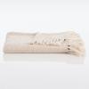 imageNate Home by Nate Berkus Lightweight Textured Weave Cotton Throw Blanket  with Fringe Detail Breathable AllSeason Decoration for Bedding from mDesign  50quot x 60quot Natural Taupe