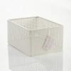 imageNate Home by Nate Berkus Perforated Metal Bin  Essential for Kitchen Cabinet or Pantry Organization and Storage from mDesign  Set of 3 White 22754MD