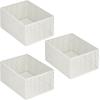 imageNate Home by Nate Berkus Perforated Metal Bin  Essential for Kitchen Cabinet or Pantry Organization and Storage from mDesign  Set of 3 White 22754MD