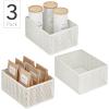imageNate Home by Nate Berkus Perforated Metal Bin  Essential for Kitchen Cabinet or Pantry Organization and Storage from mDesign  Set of 3 White 22754MD