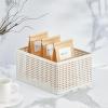 imageNate Home by Nate Berkus Perforated Metal Bin  Essential for Kitchen Cabinet or Pantry Organization and Storage from mDesign  Set of 3 White 22754MD