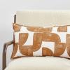 imageNate Home by Nate Berkus Printed Shapes Decorative Pillow  Cotton Throw Pillow Modern Decor for Couch or Bedroom from mDesign  Oblong Size  14quot x24quot BronzeAntique White BrownWhite