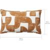 imageNate Home by Nate Berkus Printed Shapes Decorative Pillow  Cotton Throw Pillow Modern Decor for Couch or Bedroom from mDesign  Oblong Size  14quot x24quot BronzeAntique White BrownWhite