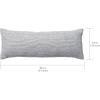 imageNate Home by Nate Berkus Textured Cotton Stripe Decorative Throw Pillow  Cushion Modern Decor for Couch Chairs or Bedroom from mDesign  Oblong Size 14quot x 36quot NaturalNight Navy Blue