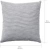 imageNate Home by Nate Berkus Textured Cotton Stripe Decorative Throw Pillow  Modern Decor Cushion for Couch Chairs or Bedroom from mDesign  Square Size 20quot x 20quot NaturalNight Navy Blue