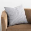 imageNate Home by Nate Berkus Textured Cotton Stripe Decorative Throw Pillow  Modern Decor Cushion for Couch Chairs or Bedroom from mDesign  Square Size 20quot x 20quot NaturalNight Navy Blue