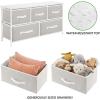 imagemDesign Chest of Drawers  Wide Set of Drawers with Wooden Top Shelf  Clothing Storage Tower for Socks Underwear Accessories  Light GreyWhiteLight GrayWhite