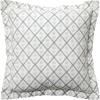 imageNate Home by Nate Berkus Cotton Printed Floral Trellis Throw Pillow  Decorative Cushion for Couch Chairs Bedroom from mDesign  Square Size 20quot x 20quot PearlLimestoneCharcoal Cream
