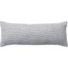 imageNate Home by Nate Berkus Textured Cotton Stripe Decorative Throw Pillow  Cushion Modern Decor for Couch Chairs or Bedroom from mDesign  Oblong Size 14quot x 36quot NaturalNight Navy Blue