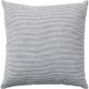 imageNate Home by Nate Berkus Textured Cotton Stripe Decorative Throw Pillow  Modern Decor Cushion for Couch Chairs or Bedroom from mDesign  Square Size 20quot x 20quot NaturalNight Navy Blue