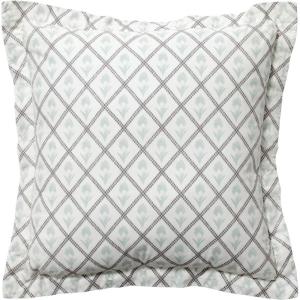 imageNate Home by Nate Berkus Cotton Printed Floral Trellis Throw Pillow  Decorative Cushion for Couch Chairs Bedroom from mDesign  Square Size 20quot x 20quot PearlLimestoneCharcoal Cream