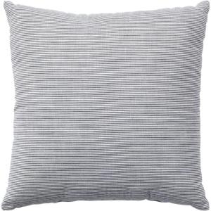 imageNate Home by Nate Berkus Textured Cotton Stripe Decorative Throw Pillow  Modern Decor Cushion for Couch Chairs or Bedroom from mDesign  Square Size 20quot x 20quot NaturalNight Navy Blue