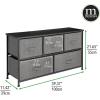 imagemDesign 2165quot High Steel FrameWood Top Storage Dresser Furniture Unit with 5 Removable Fabric Drawers  Wide Bureau Organizer for Bedroom Living Room Closet  Lido Collection Charcoal Gray