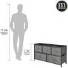 imagemDesign 2165quot High Steel FrameWood Top Storage Dresser Furniture Unit with 5 Removable Fabric Drawers  Wide Bureau Organizer for Bedroom Living Room Closet  Lido Collection Charcoal Gray
