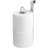 imagemDesign Aluminum Metal Over The Tank Toilet Tissue Paper Roll Holder Dispenser and Reserve for Bathroom Storage and Organization  Hanging  Space Saving Design Holds 2 Rolls  Rust Free  Silver