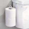 imagemDesign Aluminum Metal Over The Tank Toilet Tissue Paper Roll Holder Dispenser and Reserve for Bathroom Storage and Organization  Hanging  Space Saving Design Holds 2 Rolls  Rust Free  Silver