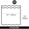 imagemDesign Decorative Fish Print  Easy Care Fabric Shower Curtain with Reinforced Buttonholes for Bathroom Showers Stalls and Bathtubs Machine Washable  72quot x 72quot  Pink Multi
