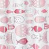 imagemDesign Decorative Fish Print  Easy Care Fabric Shower Curtain with Reinforced Buttonholes for Bathroom Showers Stalls and Bathtubs Machine Washable  72quot x 72quot  Pink Multi