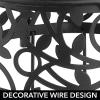 imagemDesign Freestanding Toilet Paper Holder  Modern Toilet Roll Dispenser with Vine Pattern  Bathroom Storage for Loo Roll with Space for 3 Spare Rolls  BronzeBlack