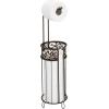 imagemDesign Freestanding Toilet Paper Holder  Modern Toilet Roll Dispenser with Vine Pattern  Bathroom Storage for Loo Roll with Space for 3 Spare Rolls  BronzeBronze
