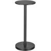 imagemDesign Glass Top SideEnd Drink Table  Small Modern Round Accent Metal Nightstand Furniture for Living Room Dorm Home Office and Bedroom  9quot Round  Black MarbleBlack Print 23780MDHS