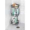 imagemDesign Metal Square Bathroom Shelf Unit  Freestanding Vertical Storage for Organizing and Storing Hand Towels Body Lotion Facial Tissues Bath Salts  3 Shelves Omni Collection  Matte Black