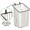 imagemDesign Metal Wire Wall Mounted Toilet Paper Tissue Roll Holder Organizer for Bathroom Storage Organization  Holds 2 Rolls of Toilet Tissue  Bronze