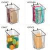 imagemDesign Metal Wire Wall Mounted Toilet Paper Tissue Roll Holder Organizer for Bathroom Storage Organization  Holds 2 Rolls of Toilet Tissue  Bronze