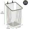 imagemDesign Metal Wire Wall Mounted Toilet Paper Tissue Roll Holder Organizer for Bathroom Storage Organization  Holds 2 Rolls of Toilet Tissue  Bronze