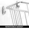 imagemDesign Metal Wire Wall Mounted Toilet Paper Tissue Roll Holder Organizer for Bathroom Storage Organization  Holds 2 Rolls of Toilet Tissue Chrome