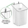 imagemDesign Metal Wire Wall Mounted Toilet Paper Tissue Roll Holder Organizer for Bathroom Storage Organization  Holds 2 Rolls of Toilet Tissue Chrome